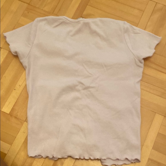 H&M Cream Ruched Tie Front Blouse - Picture 2 of 2